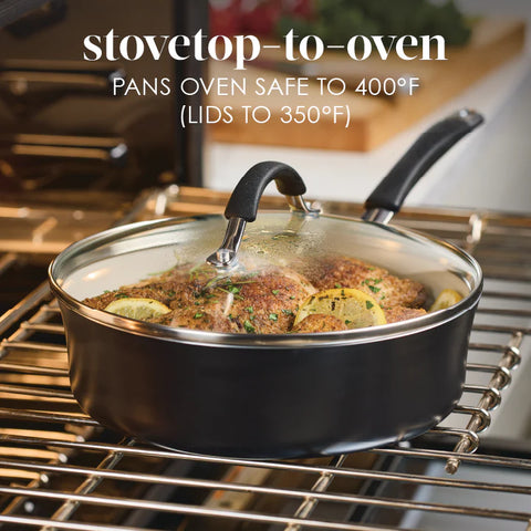 Cucina Ceramic Nonstick Saute Pan Peppercorn