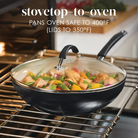 Cucina Ceramic Nonstick Stir Fry Pan Peppercorn