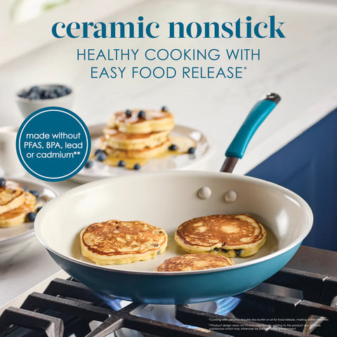 Cucina Ceramic Nonstick Frying Pan Marine Blue 12.5"