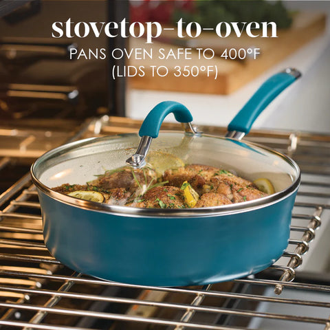 Cucina Ceramic Nonstick Saute Pan Marine Blue