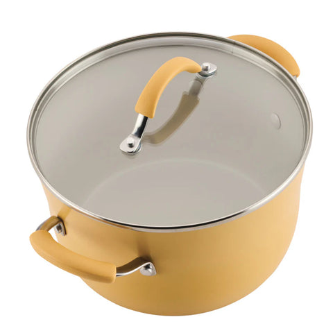 13-Piece Cucina Ceramic Nonstick Cookware Set Turmeric Yellow