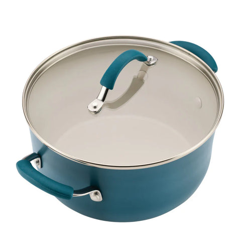 8-Piece Cucina Ceramic Nonstick Cookware Set Marine Blue