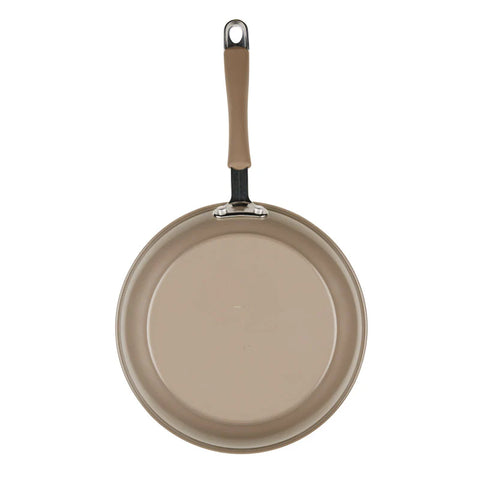 8-Piece Cucina Ceramic Nonstick Cookware Set Hazelnut