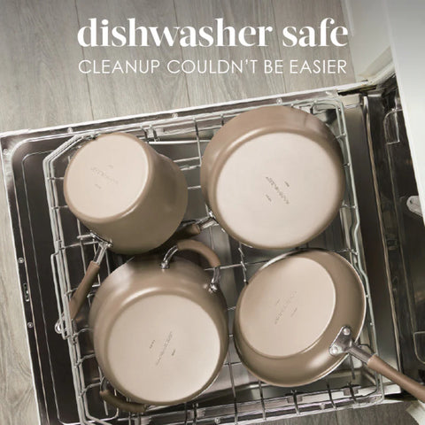 2-Piece Cucina Ceramic Nonstick Skillet Set Hazelnut