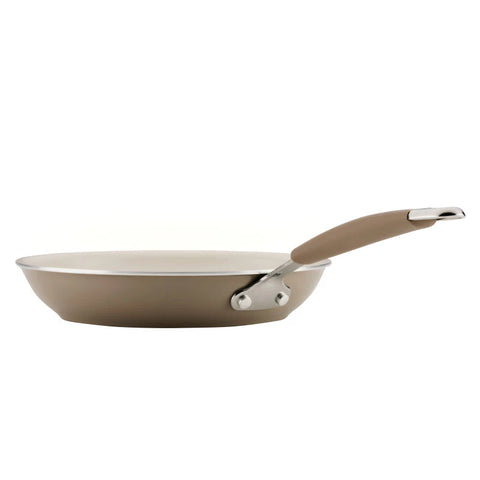 2-Piece Cucina Ceramic Nonstick Skillet Set Hazelnut