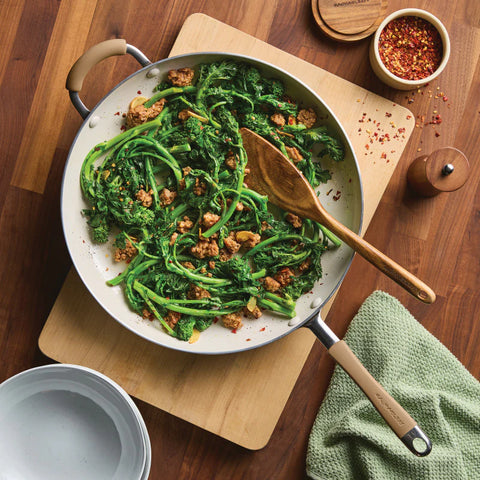 Cucina Ceramic Nonstick Frying Pan Hazelnut 14"