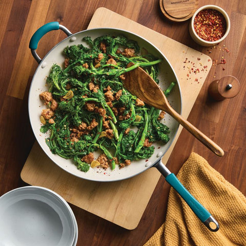 Cucina Ceramic Nonstick Frying Pan Marine Blue 14"