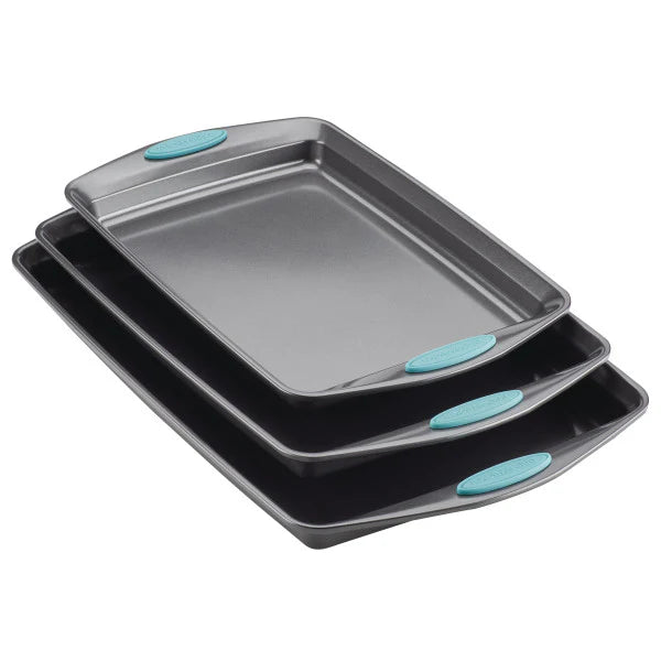 3-Piece Nonstick Sheet Pan Set Agave Blue