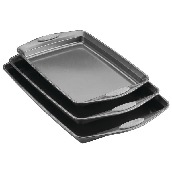 3-Piece Nonstick Sheet Pan Set Gray