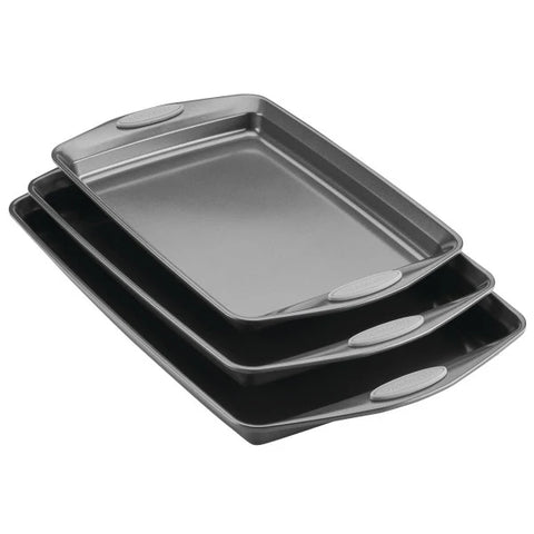 3-Piece Nonstick Sheet Pan Set Gray