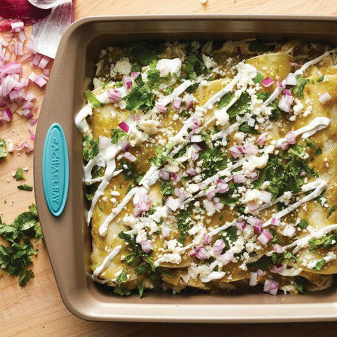 2-Piece 9-Inch Nonstick Square Cake Pans Agave Blue