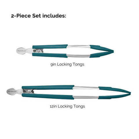 2-Piece Locking Tong Set Marine Blue