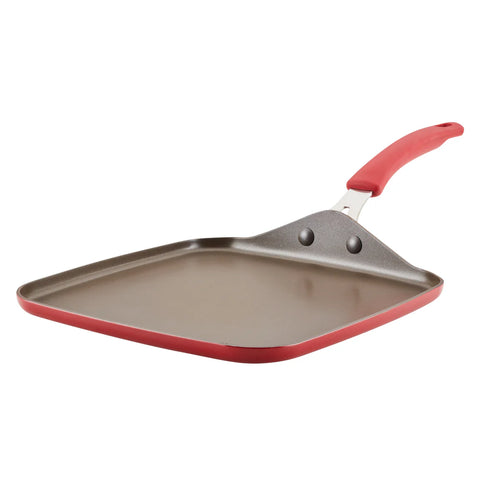 11-Inch Cook + Create Nonstick Square Griddle Pan Red
