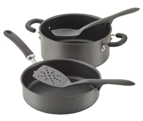 2-Piece Lazy Scraping Spoon and Turner Gray