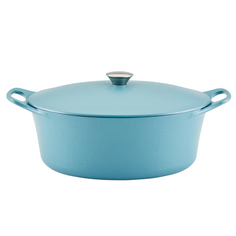6.5-Quart NITRO Cast Iron Dutch Oven Agave Blue