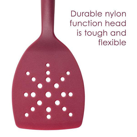 3-Piece Lazy Spoon and Turner Set Burgundy
