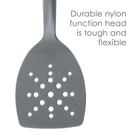 3-Piece Lazy Spoon and Turner Set Gray