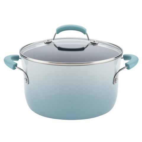 14-Piece Classic Brights Nonstick Cookware Set Sky Blue