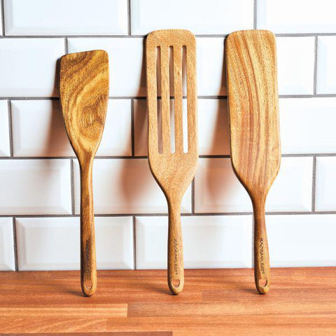 Acacia Wood Tool Sets 3-Piece Set Wood