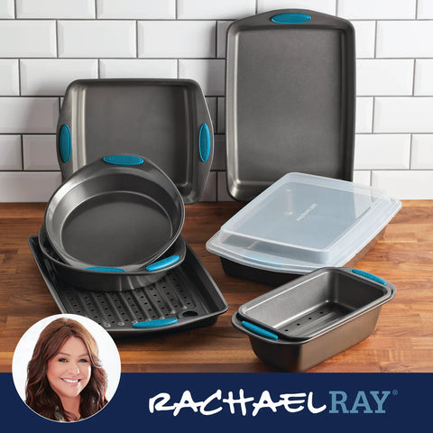 10-Piece Nonstick Bakeware Set Marine Blue