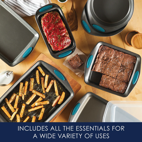 10-Piece Nonstick Bakeware Set Marine Blue