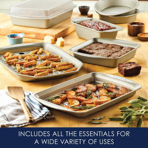 10-Piece Nonstick Bakeware Set Champagne