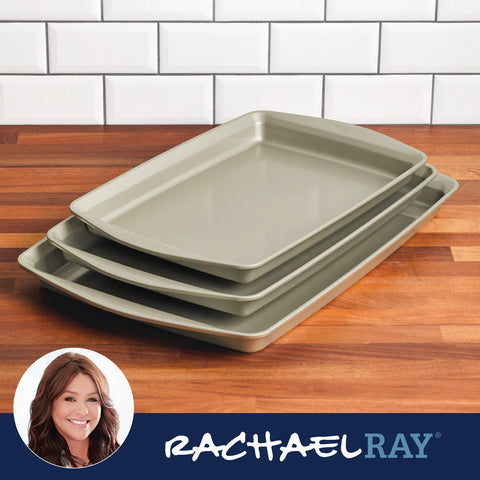 3-Piece Nonstick Jumbo Sheet Pan Set Champagne