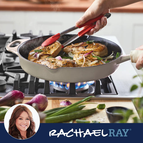 12-Inch NITRO Cast Iron Skillet Almond