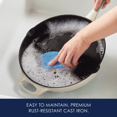 12-Inch NITRO Cast Iron Skillet Almond