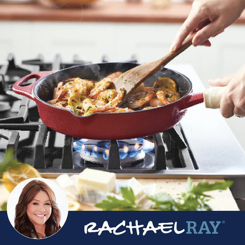 10-Inch NITRO Cast Iron Skillet Red