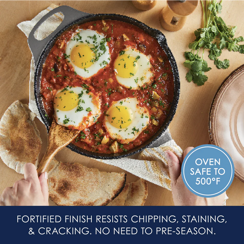 10-Inch NITRO Cast Iron Skillet Gray