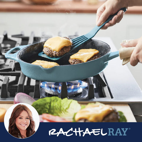 10-Inch NITRO Cast Iron Skillet Agave Blue