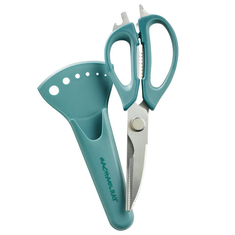 Multi Shear Kitchen Scissors with Herb Stripper and Sheath Agave Blue