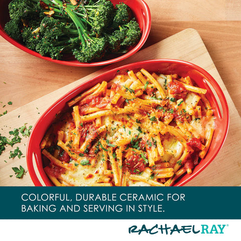 1.25-Qt & 2.25-Qt. Oval Baker Set Red