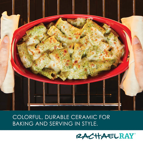 1.25-Qt & 2.25-Qt. Oval Baker Set Red