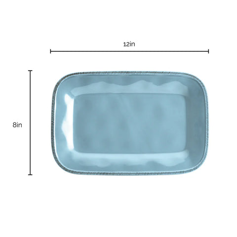 8" x 12" Rectangular Platter Agave Blue