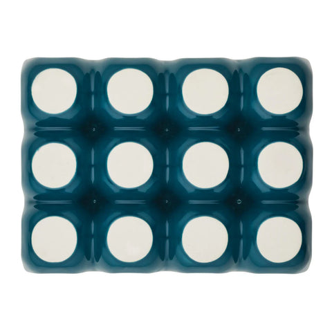 12-Cup Ceramic Egg Tray Teal