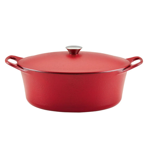 6.5-Quart NITRO Cast Iron Dutch Oven Red
