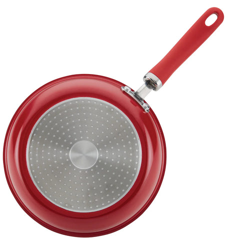 2-Piece Create Delicious Nonstick Induction Frying Pan Set Red
