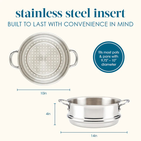 10-Inch Stainless Steel Steamer Insert Stainless Steel