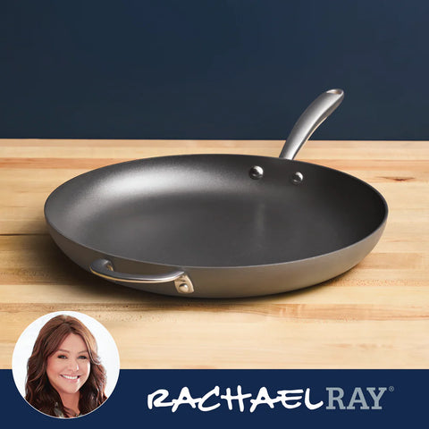 14-Inch Professional Hard Anodized Nonstick Frying Pan Gray