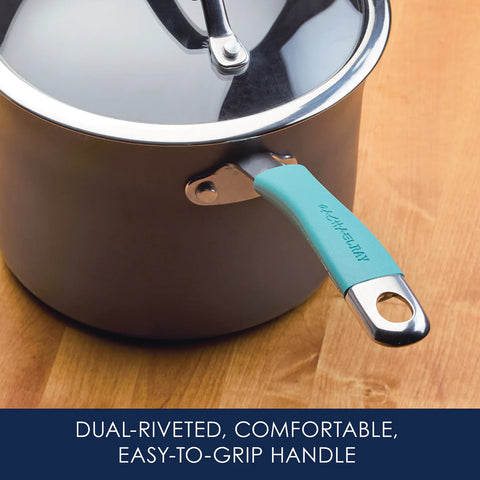 3-Quart Cucina Hard Anodized Nonstick Covered Saucepan