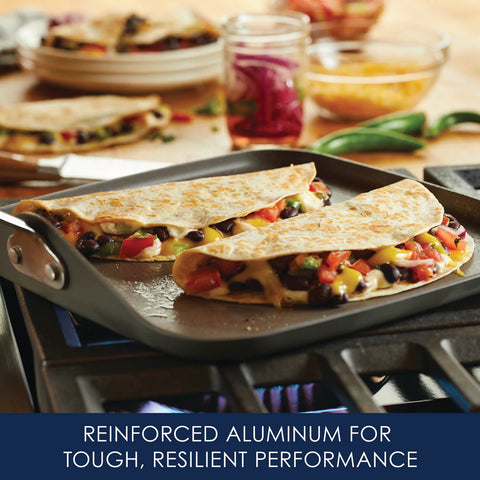 11-Inch Cucina Hard Anodized Nonstick Square Griddle Agave Blue