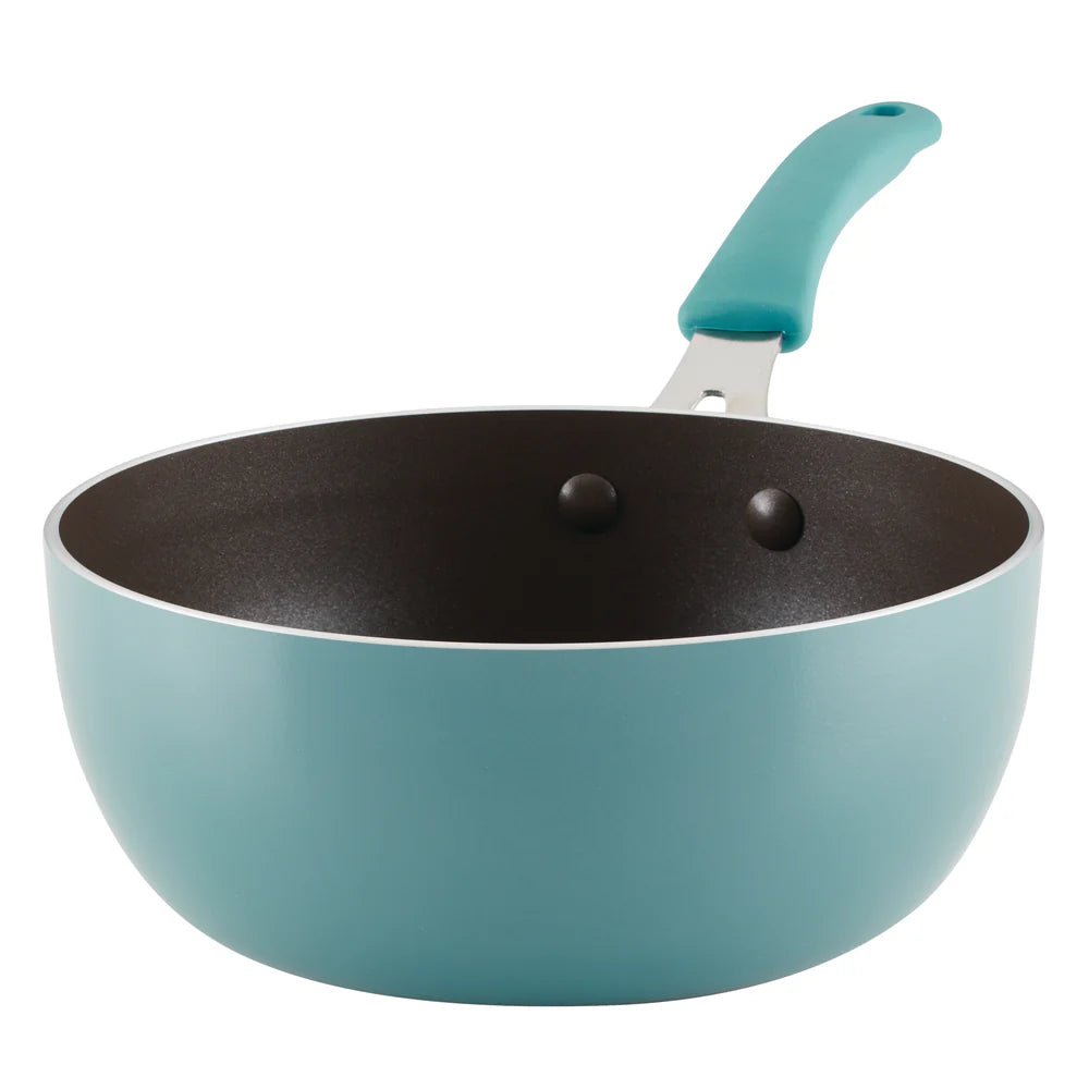 3-Quart Cook + Create Nonstick Saucier Pan Agave Blue