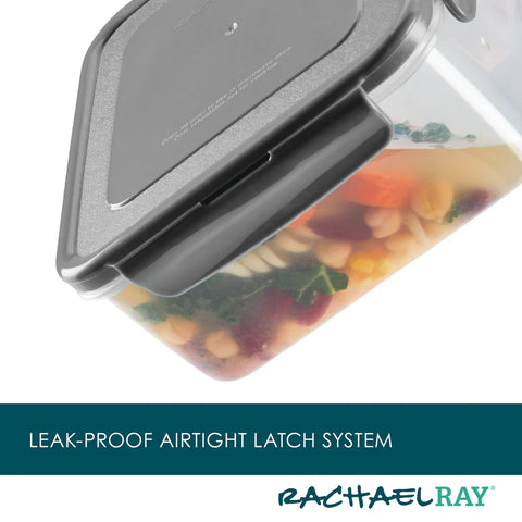 10-Piece Square Nestable Food Storage Containers Gray