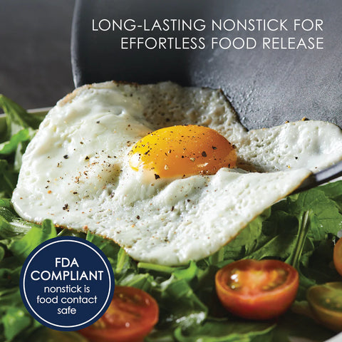 14-Inch Professional Hard Anodized Nonstick Frying Pan Gray