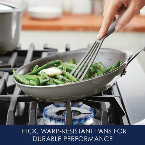 6-Piece Cook + Create Nonstick Cookware Set 6 Piece Gray