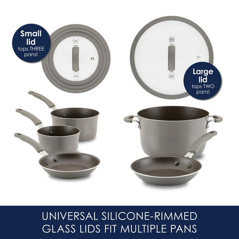 Cook + Create Nonstick Cookware Sets 11-Piece Gray