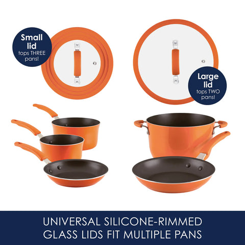 Cook + Create Nonstick Cookware Sets 11-Piece Orange