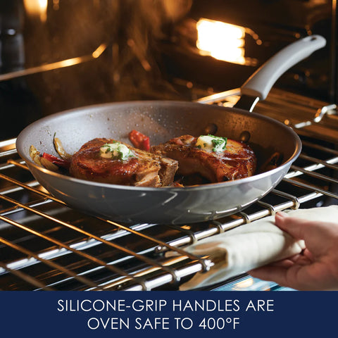 Cook + Create Nonstick Frying Pans 12.5-Inch Gray